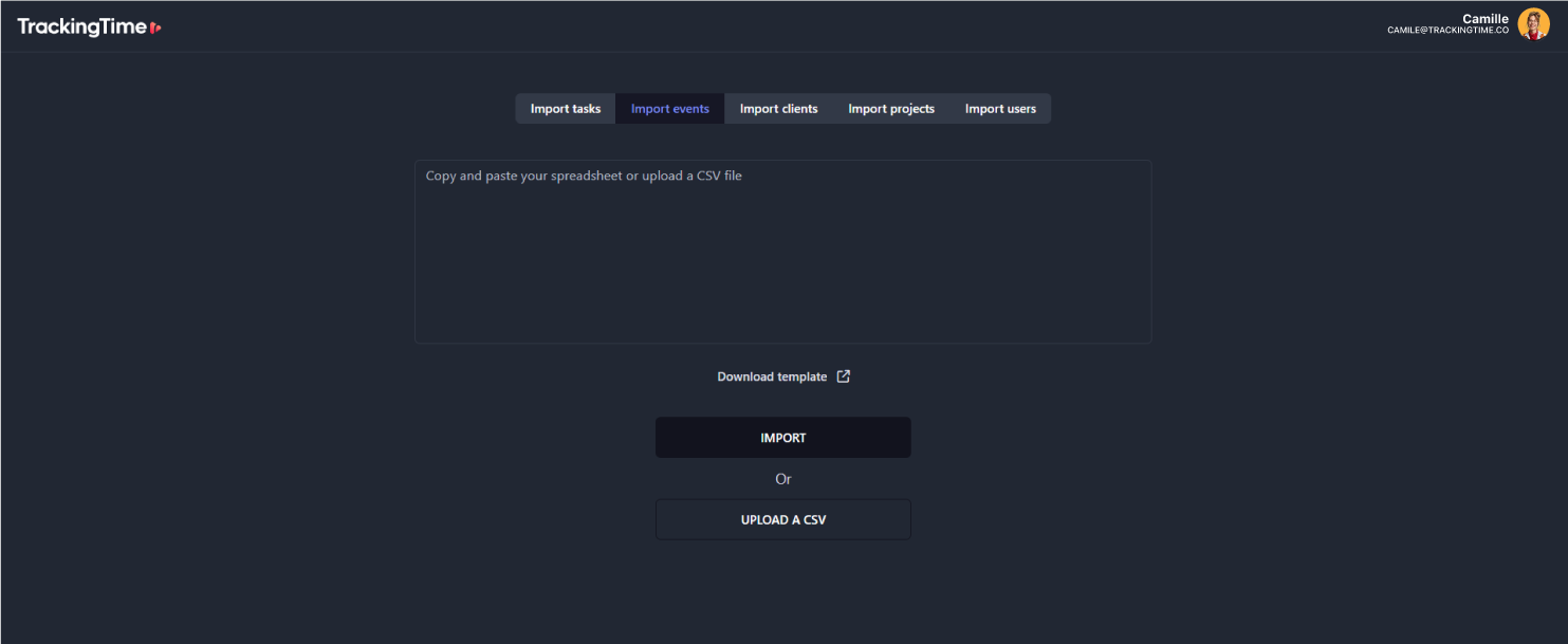 upload toggl