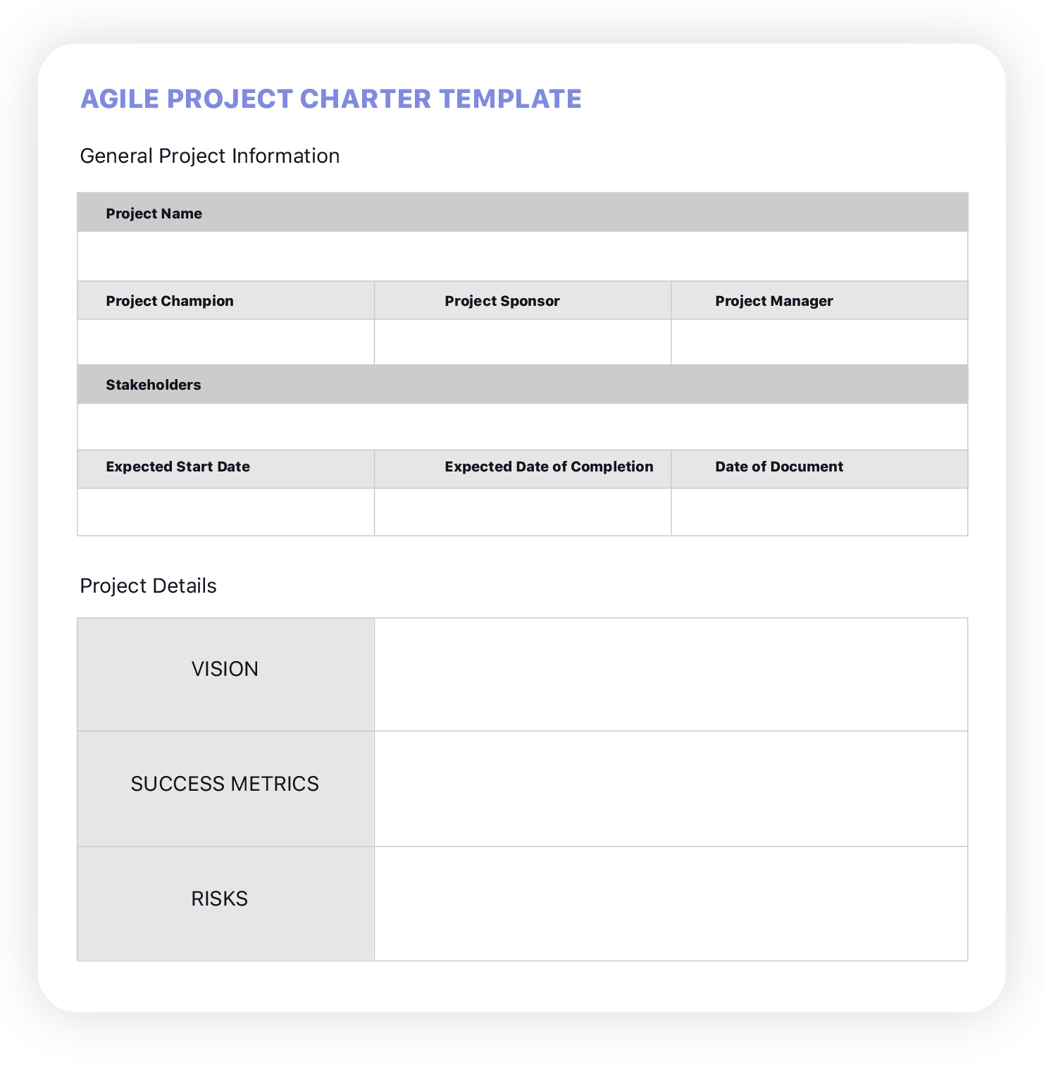 Team Charter Progetto Agile